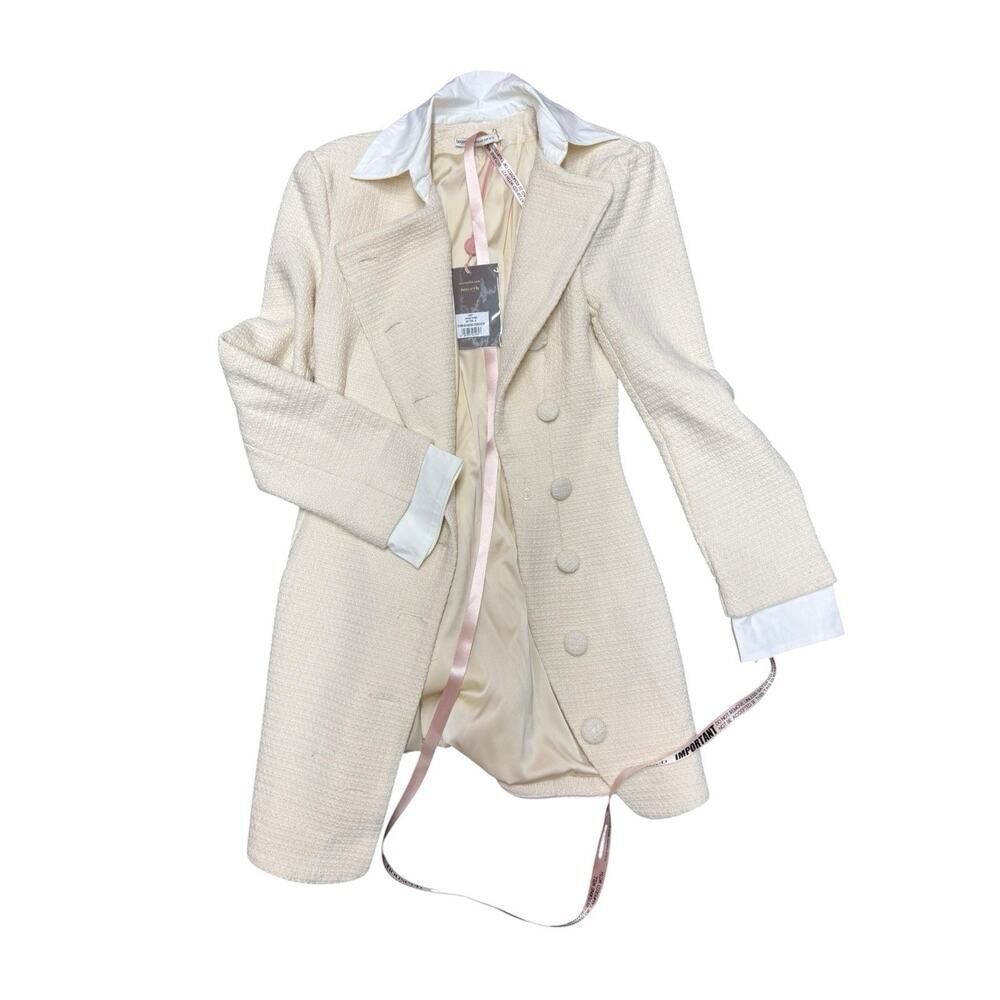 House of CB Cream Button-Front Mini Dress - Picture 9 of 11